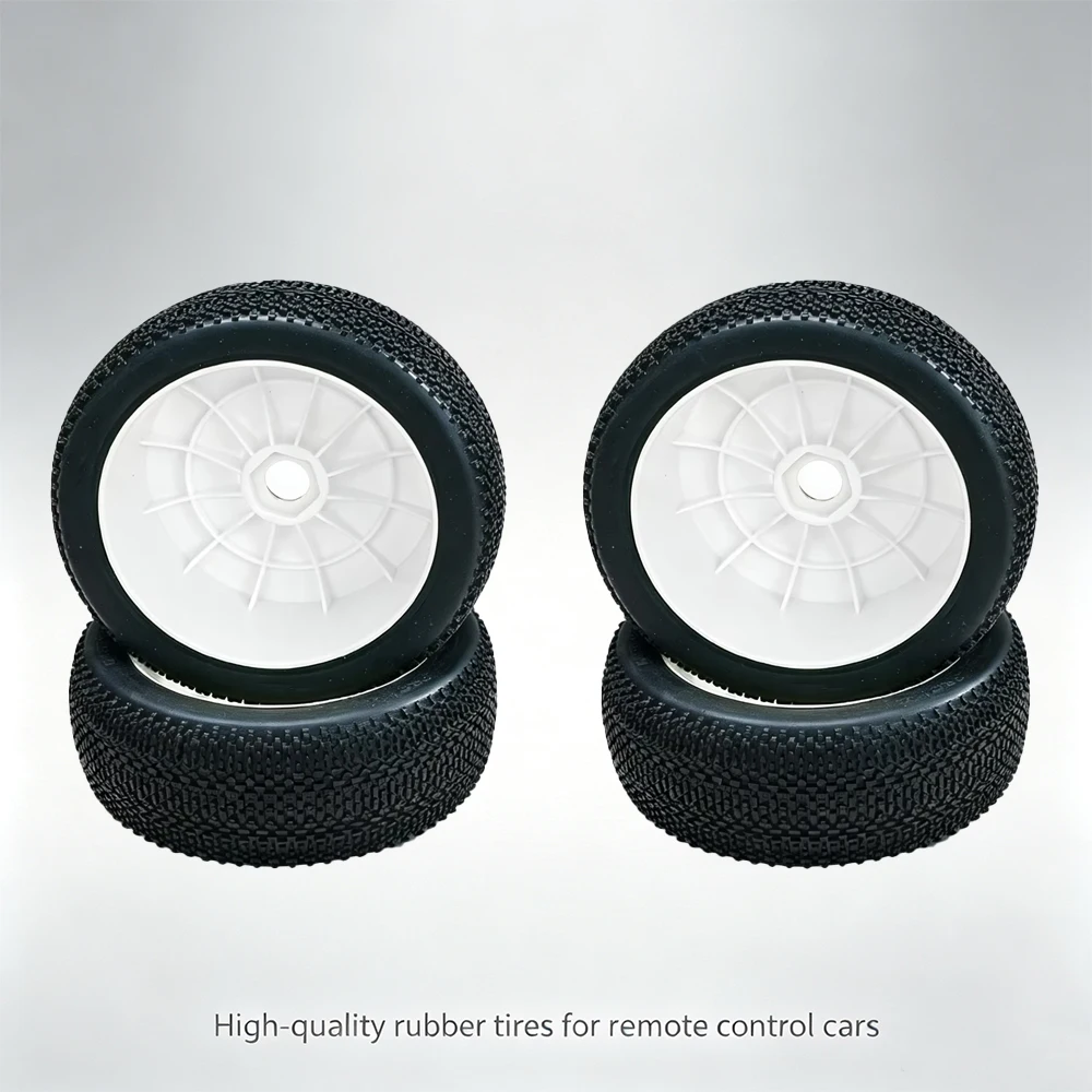 Yufung 4pcs 1/8 RC BUGGY TIRES 25 Super Soft 17mm Hex Pre-glued F804 Model For ARRMA Traxxas Redcat Losi Kyosho VRX HPI