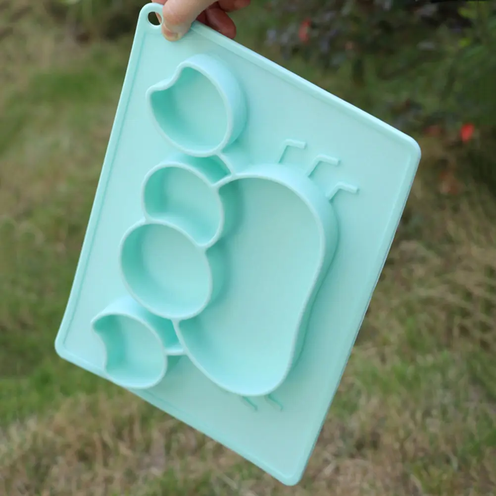 

Silicone Crab Shape Dining Tray -Piece Suction Cup Baby Feeding Plate Silicone Baby Table Mat Kids Meal Dish Tableware
