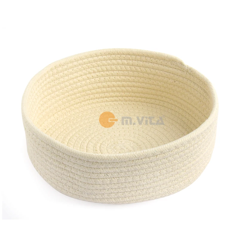 Round Cotton Rope Basket Montessori Material Container Color Size Options