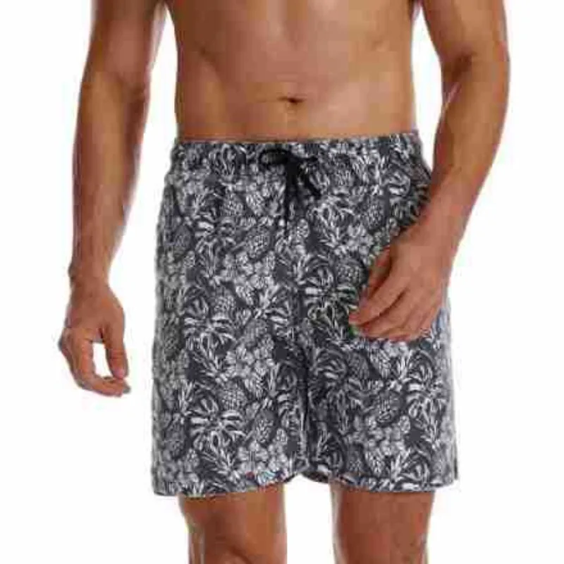 

Men's quick-drying beach pants striped European and American printed washed fabric swimming casual shorts