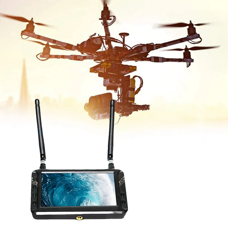 800X480 4.3Inch LCD FPV Monitor With Dual 5.8G Receivers For RC Quadcopter Drone