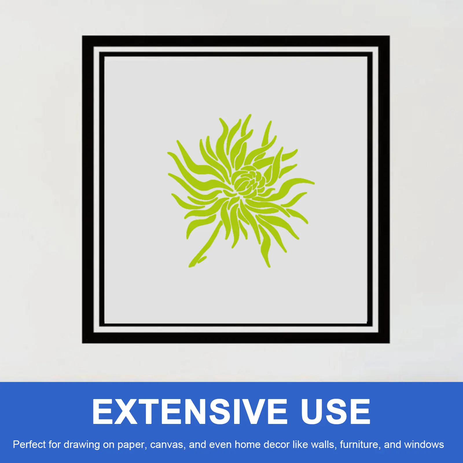 

36 шт. трафаретов для рисования, пластиковые трафареты с вырезами для декора стен, многоразовые принадлежности для творчества, подсолнух