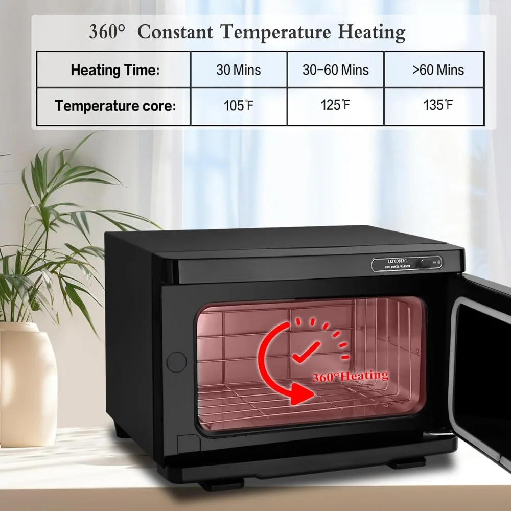 Calentador de toallas calientes, gabinete calentador de toallas mediano, carrito de toallas calientes Spa para la cara (capacidad de 8 l)