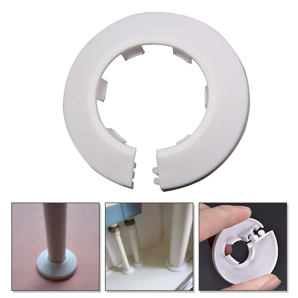 12 Pcs Round Cover Pipe Decoration Pipeline Hole Pvc Radiator Covers White Heating