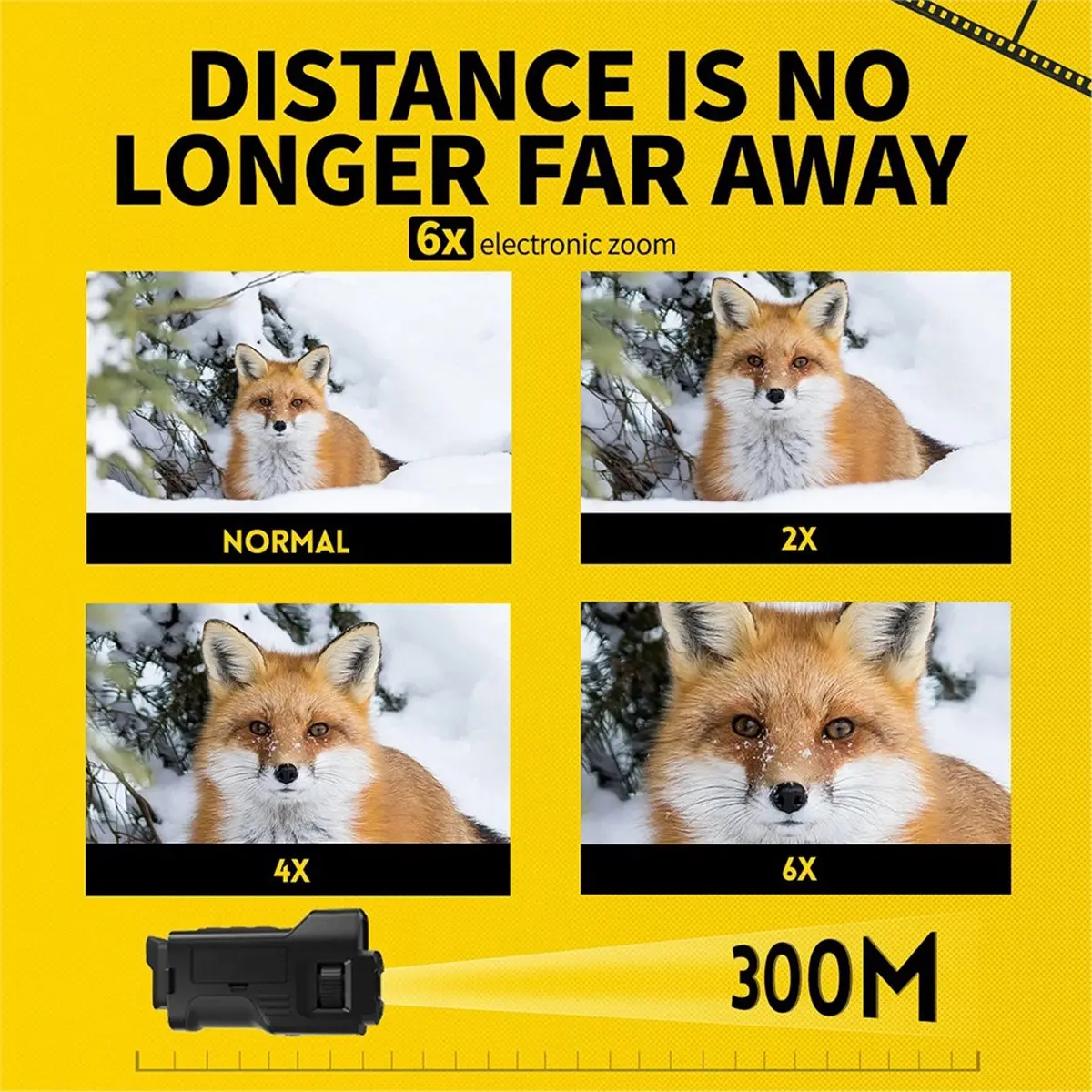 (A99Z] Telescope 4K HD Monocular Night Vision Goggles 6X Digital Zoom 300m Camping Scope Day and Night Dual Use