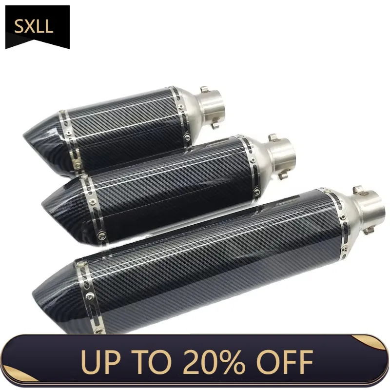

SXLL New 51mm Stainless Steel Motorcycle Off-Road Exhaust Muffler CH-Universal Retrofit/Upgrade