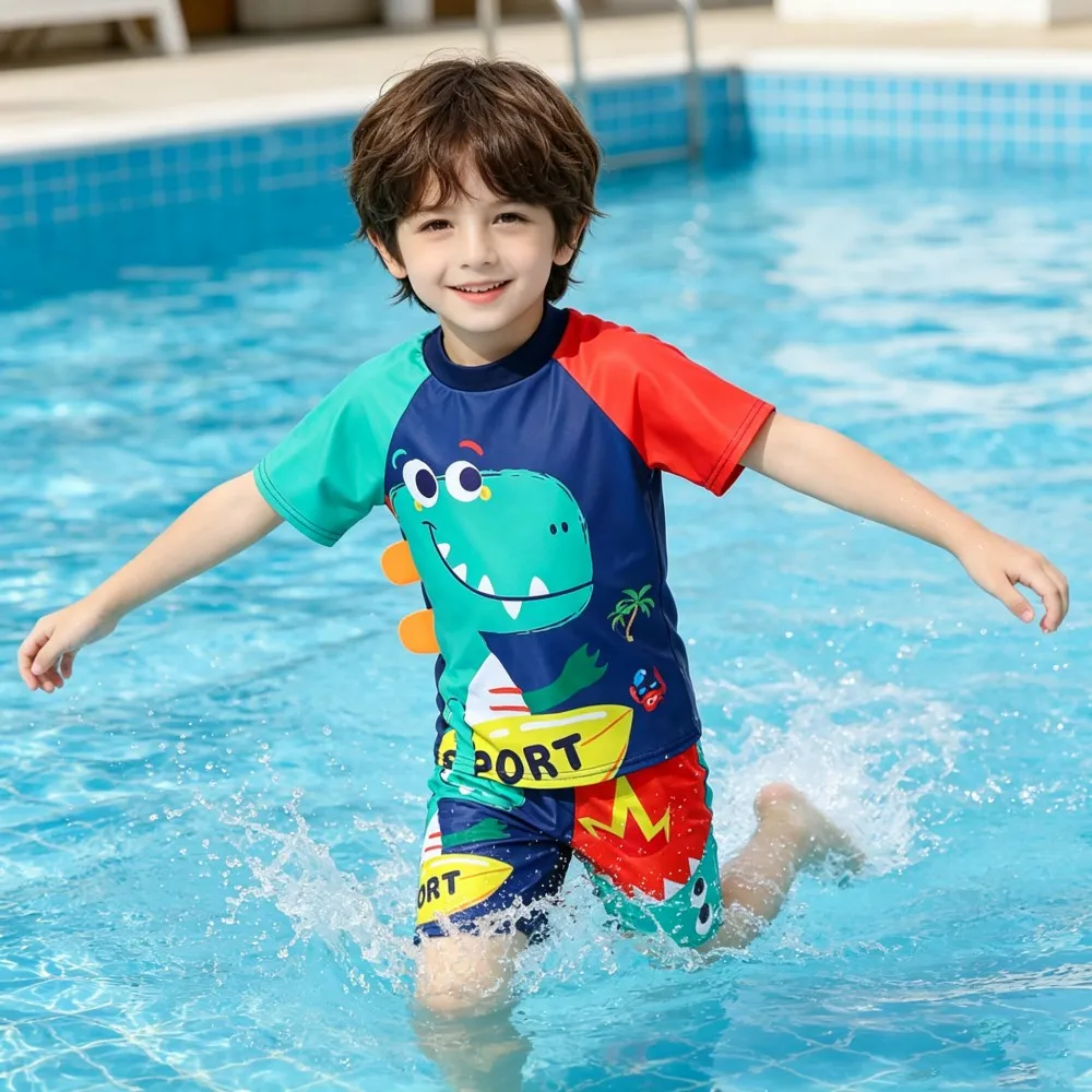 3-Piece Boys Swimsuit Set 10 Boys summer swimwear