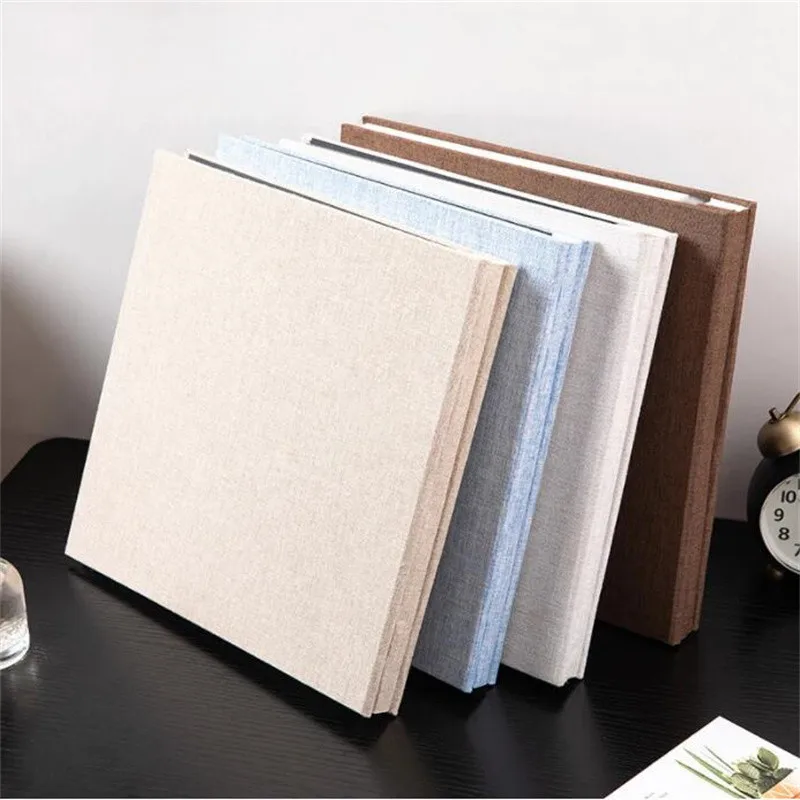 New Linen 18 Inch DIY Photo Album Lovers Birthday Gift Wedding Photos Baby Photo Ablum Scrapbook Paper Crafts Albums Home Decor