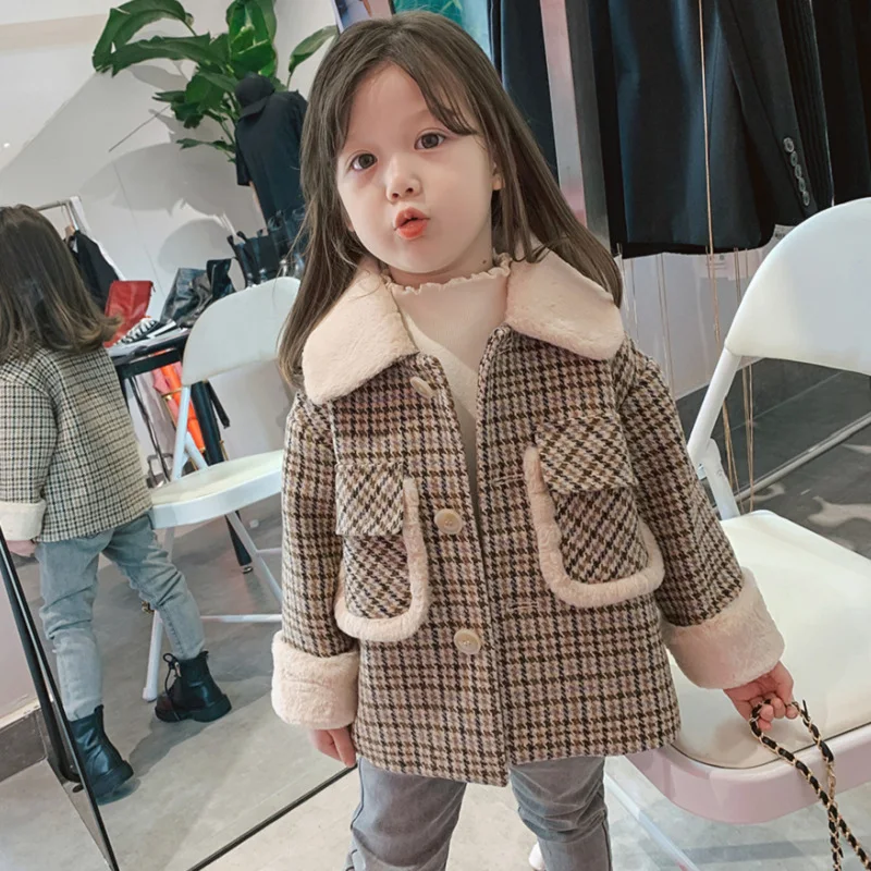 

Autumn Faux Fur Baby Kids Coat 2022 New Korean Winter Jacket for Toddler Girls Clothes Thicken Warm Outerwear & Coats