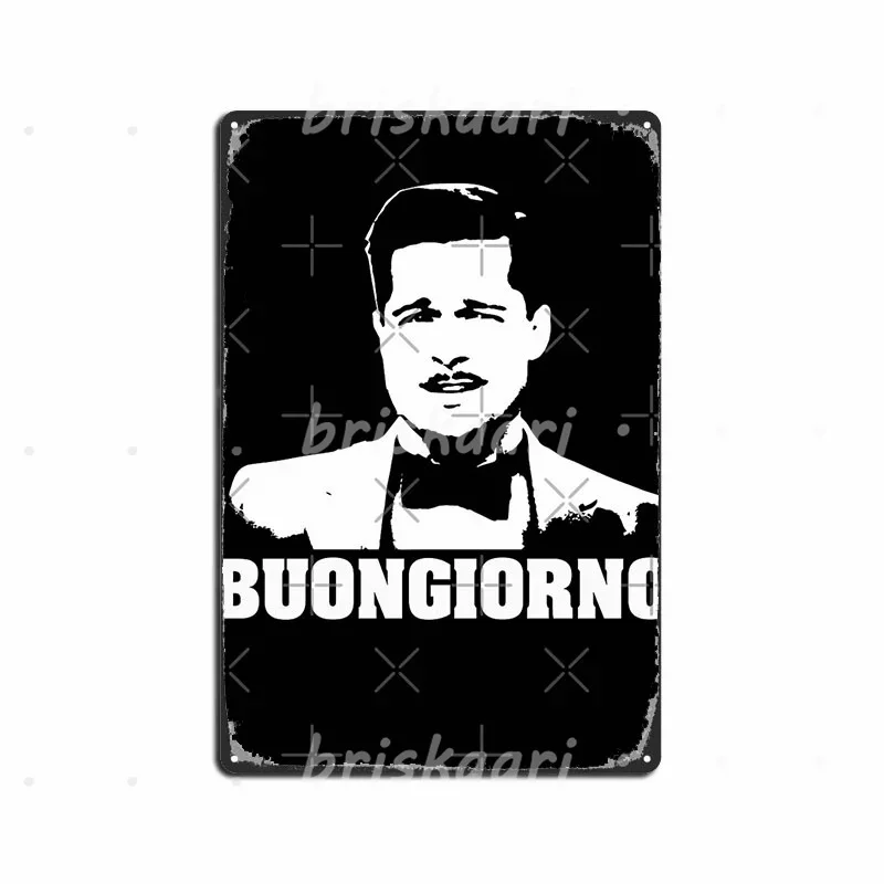 Inglorious Basterds Raine Buongiorno Metal Signs Cinema Garage Designing Garage Club Painting Décor Metal Posters