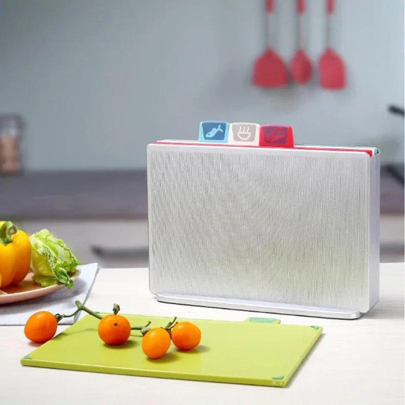 

Creative Food Grade PP Plastic Cutting Board 4 Color Classification Plastic Chopping Boards Set Multifunctional Cutting Mats