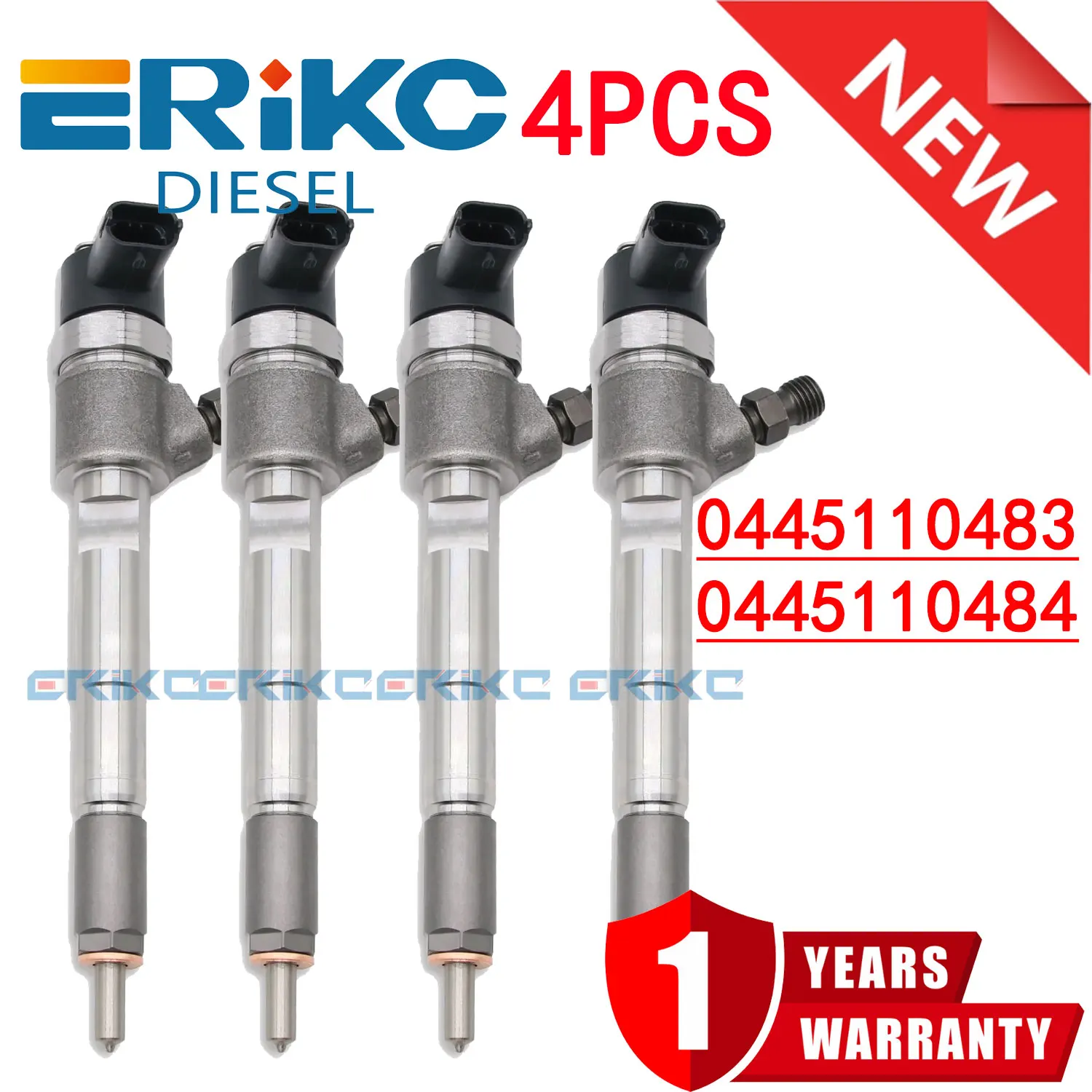 4PC 0445110483 0445110484 Diesel Engine Fuel Injector 0 445 110 483 0 445 110 484 Original Injector for SAIC MAXUS V80 C00023912