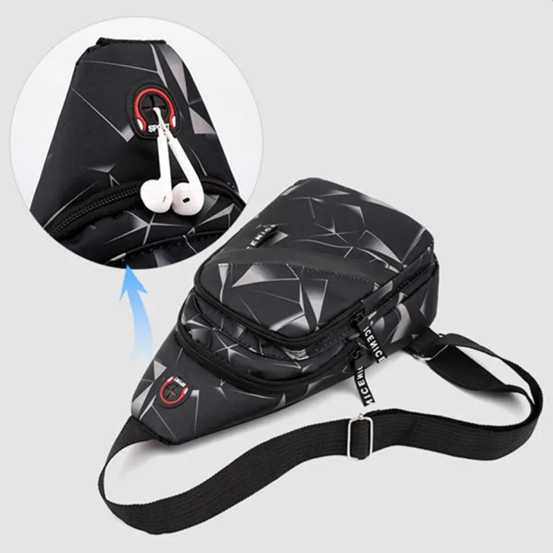 2024 New Men's Chest Bag New Fashion Korean-Style Casual Sports Water-Proof Shoulder Crossbody Bag Cross Body Chest Bag For Male