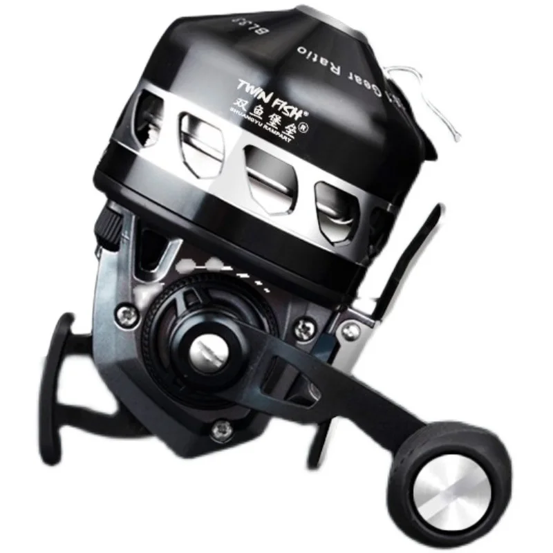 Metal Fishing Reel Wheel 3.6:1 Slingshot Fishing ReelS 6+1BB Closed Line Hunting Spinning Reel with Wristband BL33