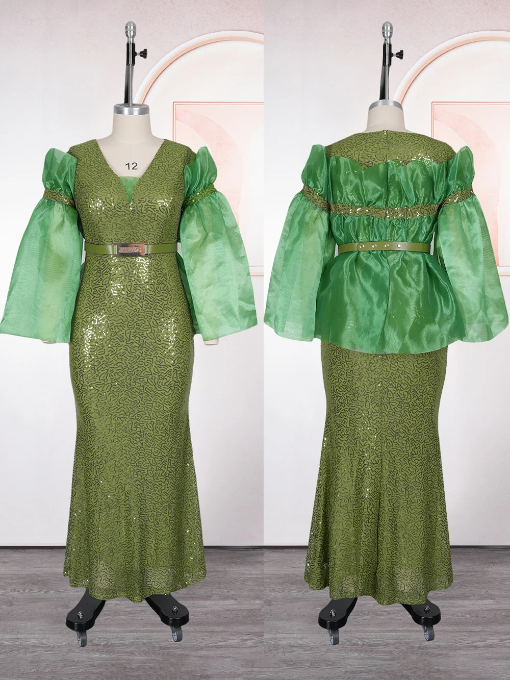 Luxury Sequins Dresses For Women Elegant Wedding Party Evening Gown African Dashiki Outfits 2025 Birthday Dress Ladies Clothing