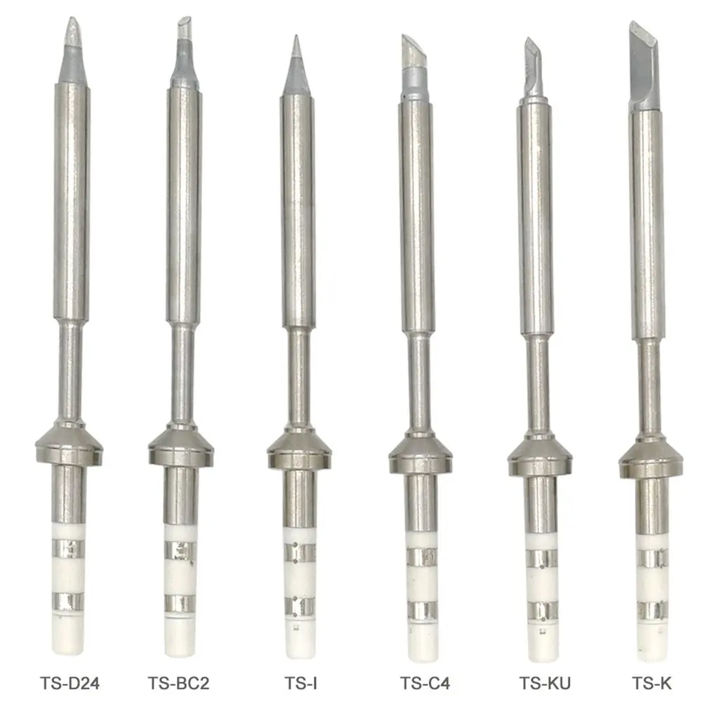 TS100 Mini Soldering Iron Digital Soldering Iron Tip Replacement Bit Head B2 BC2 C4 D24 K I Ku ILS C1 Lead Free