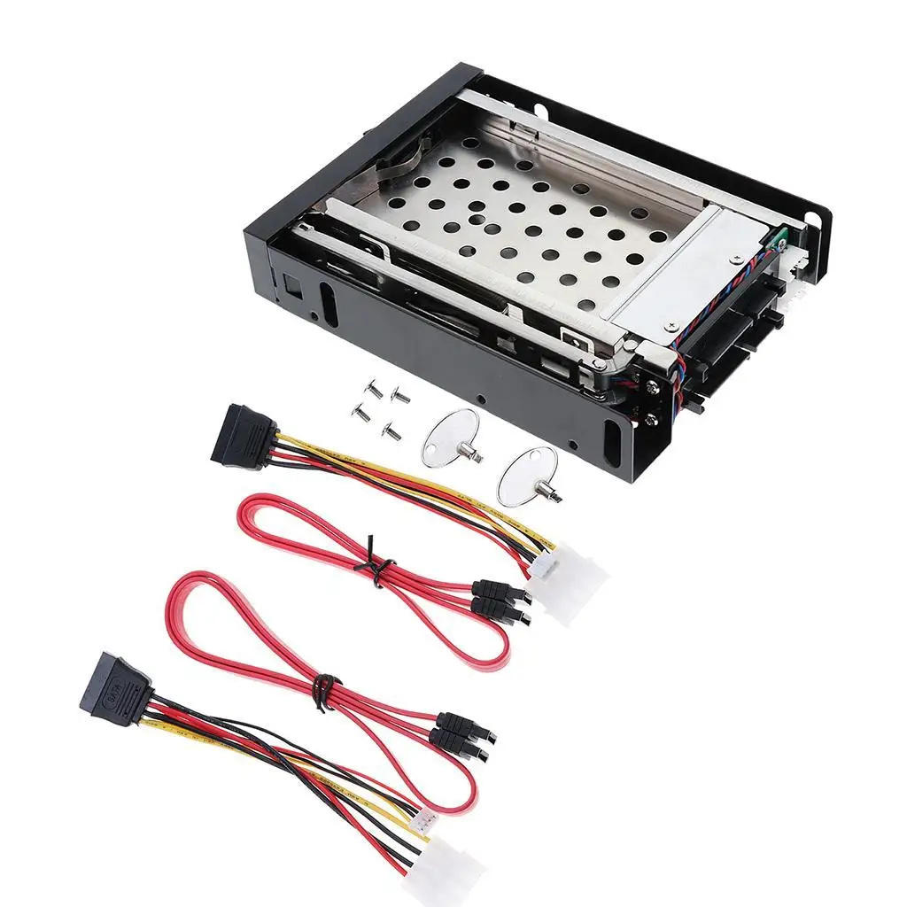 

Metal Hard Drive Mobile Rack Trayless Enclosure SATA Backplane Caddy for Fast HDD Replacement