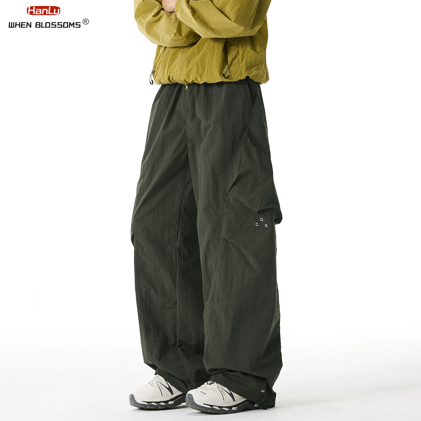 2025 Men's Water-Resistant Cargo Pants J-Cut Design Parachute Style Oversized U… - Image 5