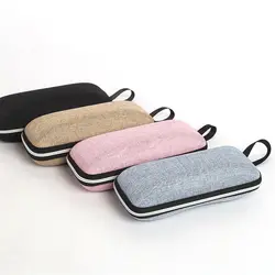 Sunglasses Box Glasses Pattern Eyewear Box  Zipper Closure Simple Style Portable EVA Glasses Protective Box