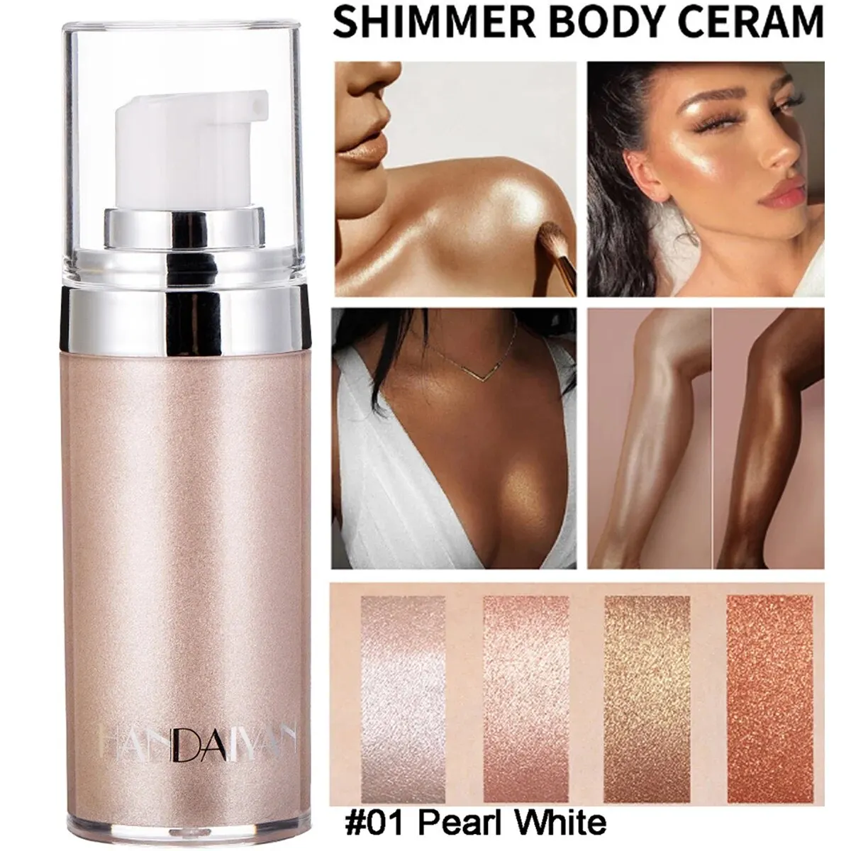 Liquid Highlighter Makeup Drops,Moisturizing Face Luminizer,Smooth Liquid Shine Shimmer Glow Foundation Glitter Body Makeup