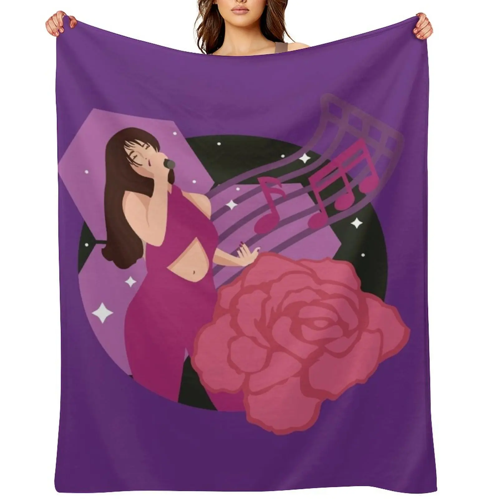 

Selena Throw Blanket Thin Soft Big decorative Plaid on the sofa Blankets