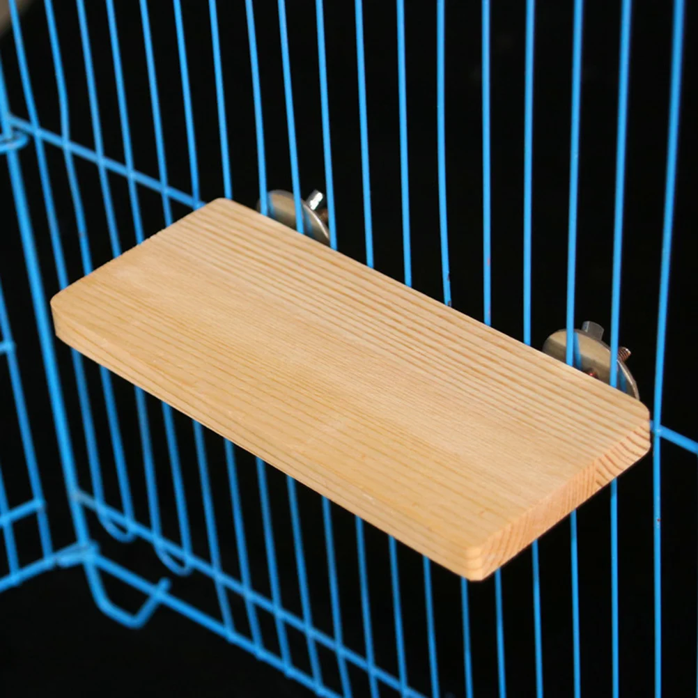 

Wooden Parrot Perch -Safe Small Pet Platform For Hamster Bird Cage Playground Supplies Accessories