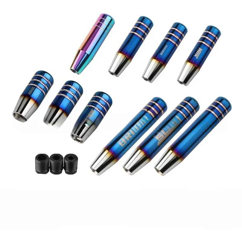 Auto Universal Schalt griff Individual ität Modifikation Autos Zahnrad hebel mit einem gegrillten blauen Getriebe kopf Aluminium legierung Getriebe kopf