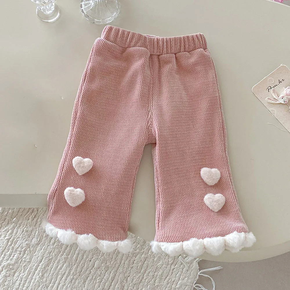 الفتيات الشتاء السراويل الصوف رشاقته الدافئة بلون الاطفال السراويل للفتيات أزياء ملابس الطفل و طفل صغير #4