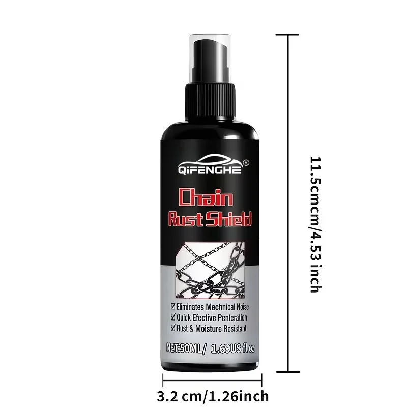 100ml Chain Lubricant & Rust Protection Spray by QIFENGHE for Bikes & Motorcycles