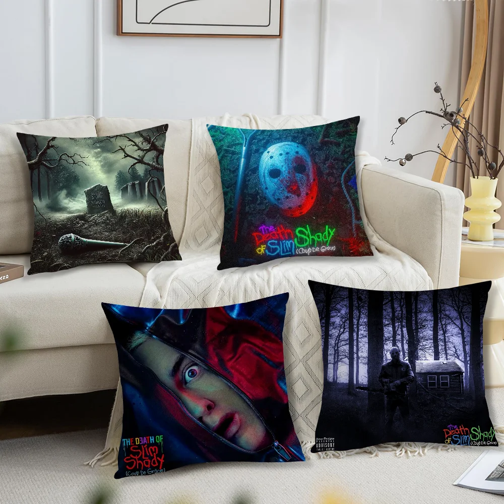 Rapper E-Eminem The Death of Slim Shady Pillow Case Living Room Sofa Cushion Cover Suitable For Home Bedroom Room Decoration