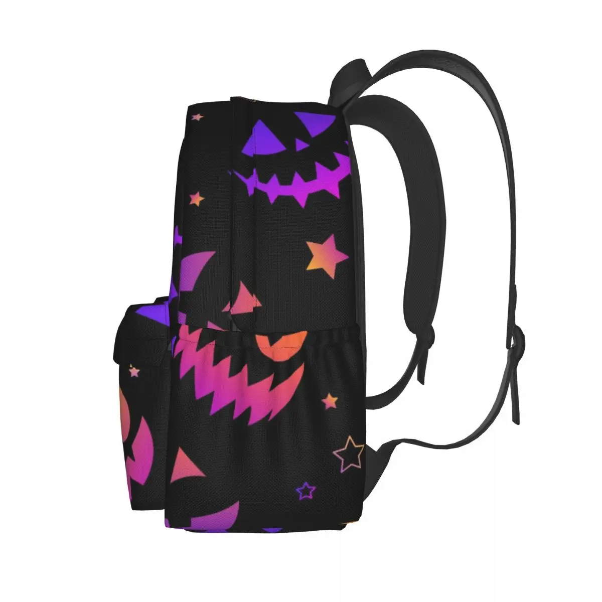 Halloween Pumpkin Face Star Pattern Large Capacity Student Bookbag Casual Fashion Schoolbag Backpacks For Teenagers