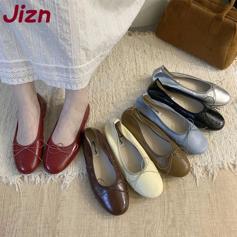 

Fashion Butterfly-Knot Ladies Flats Slip On Shoes Round Toe Footwear 2025 New Female Shallow Women Ballet Flats Shoes