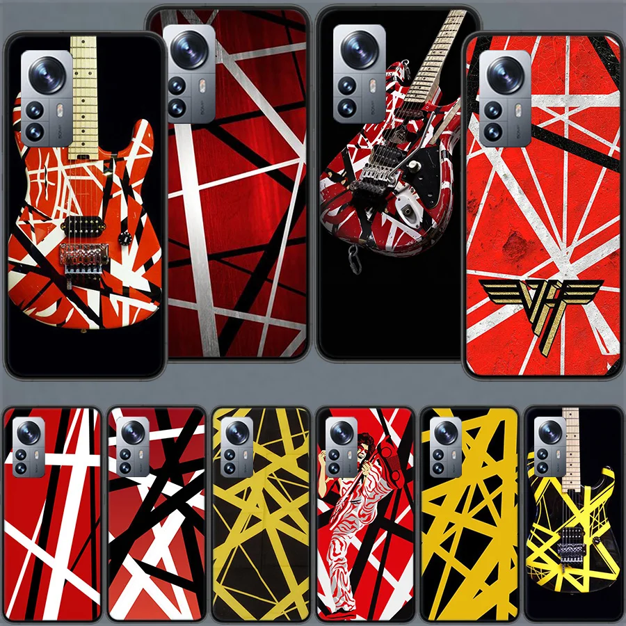 Eddie Van Halen Graphic Guitar Phone Case For Xiaomi Poco X6 X5 Pro 5G X4 F4 GT X3 F6 M5 M5S M4 M3 F5 F3 F2 F1 Mi Note 10 Lite