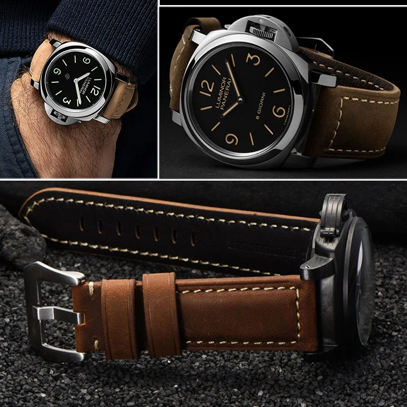 Pulseiras de couro de liberação rápida para huawei watch gt 5 pro qualidade genuína retro pulseira de couro genuíno para gt5 46mm acessórios