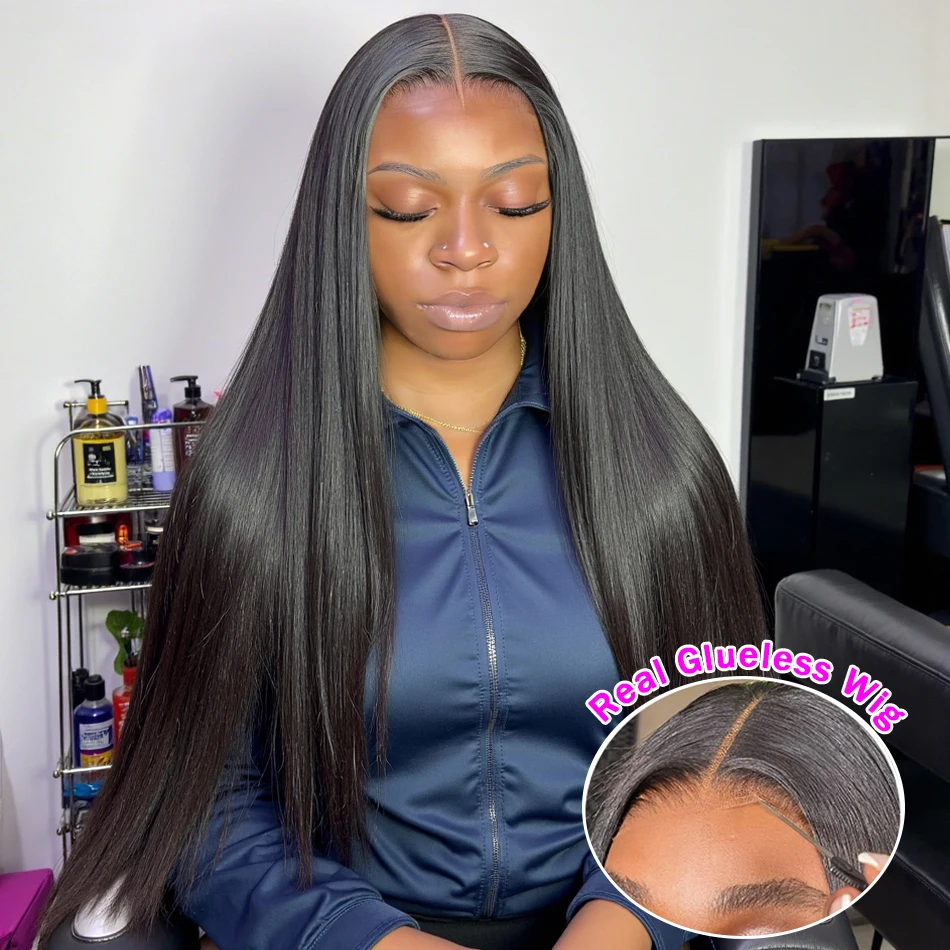 

32 40 Inch 6x6 Lace Ready To Wear Wig Glueless Wigs Straight Lace Human Hair Brazilian Transparent Hd 5x5 Closure Lace Wigs