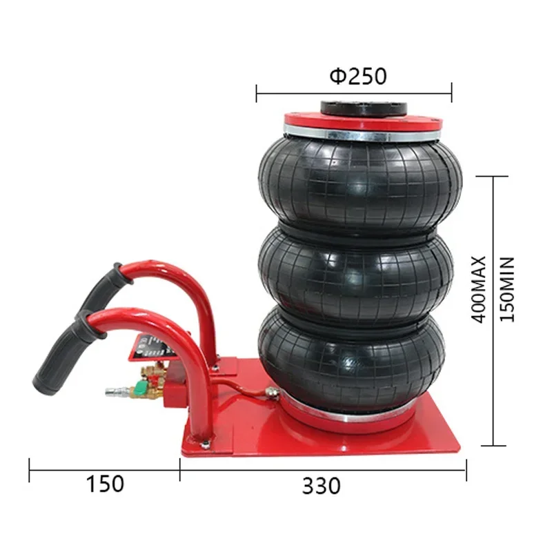 

220V New Portable 3-ton Pneumatic Jack Hand-end Airbag Thickened Tractor Car Self-provided Jack