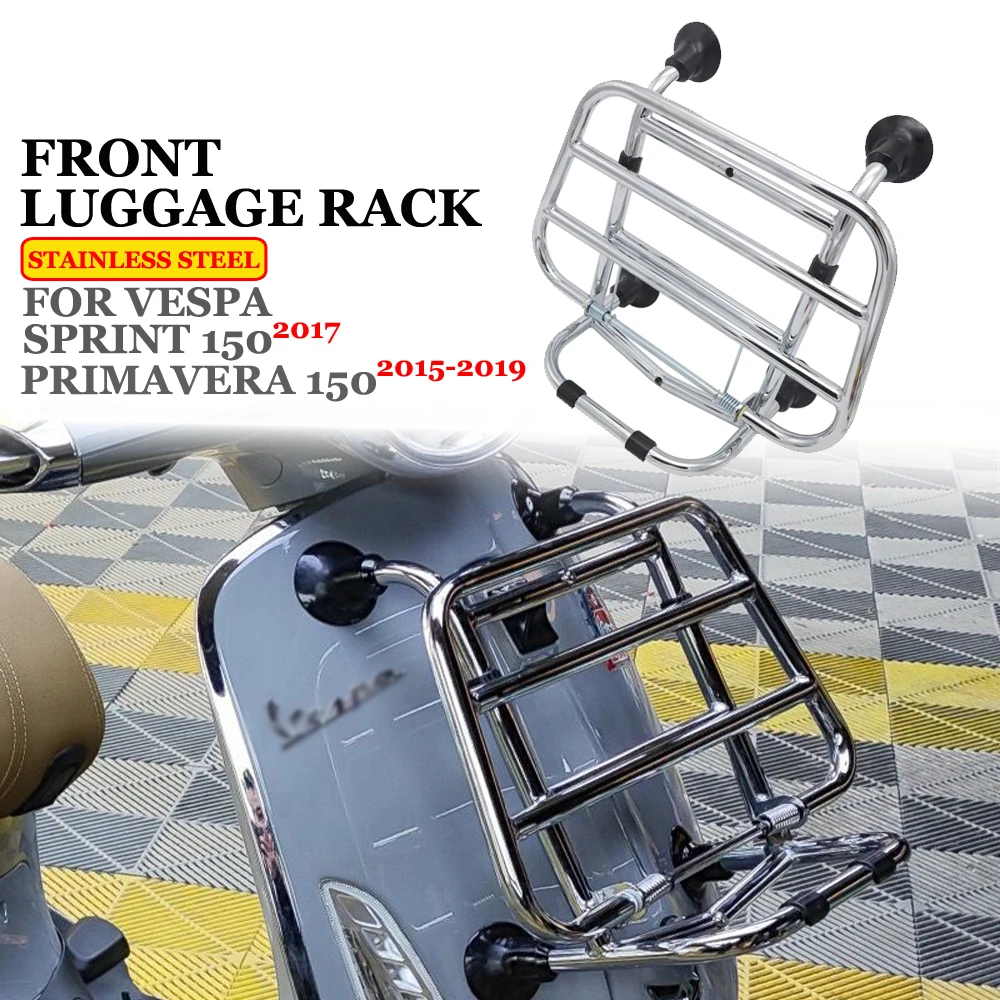 

Motorcycle Front Luggage Rack For VESPA Sprint 150 2017 Primavera 150 Front Shelf 2015 - 2019 Stainless Steel Luggage Racks Kit