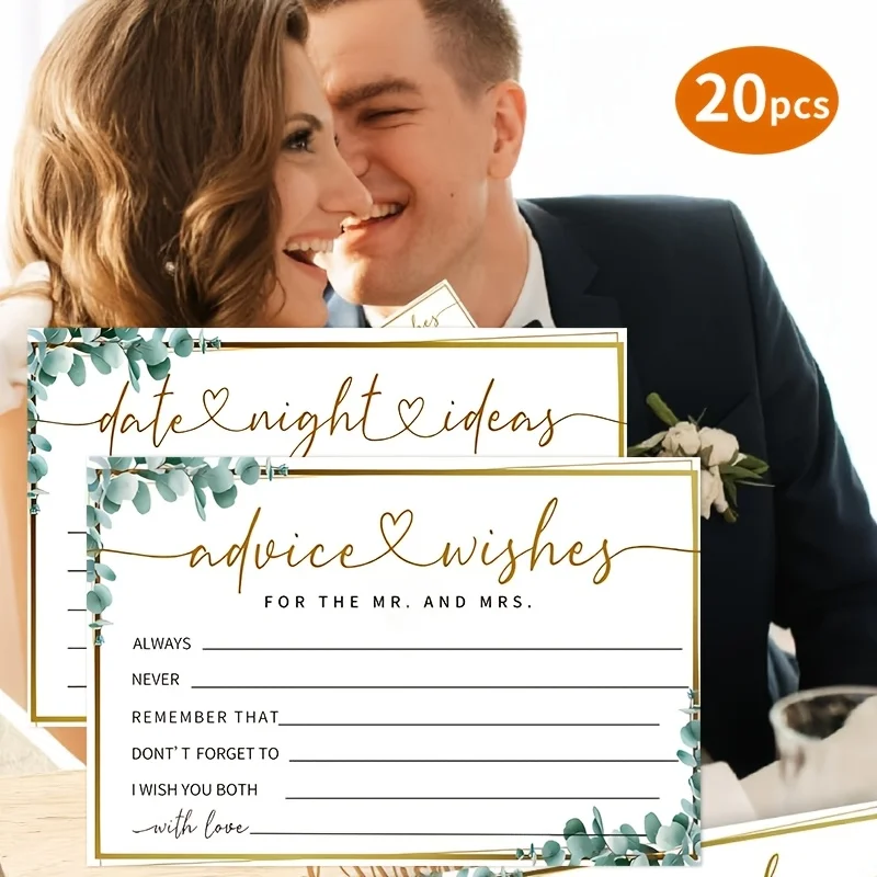20 Pieces of Wedding Proposal Cards, Bride Gift Party Game Cards, Guest Reception Message Book, Engagement Party Decoration