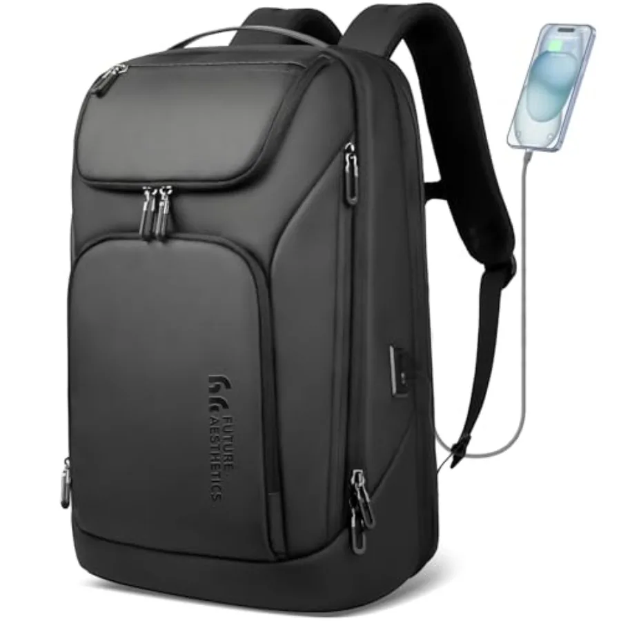 

Business Smart Backpack for Men Anti-Theft for 17.3 Inch Laptop with USB Charging Port Water-Resistant Large Durable Compact 30