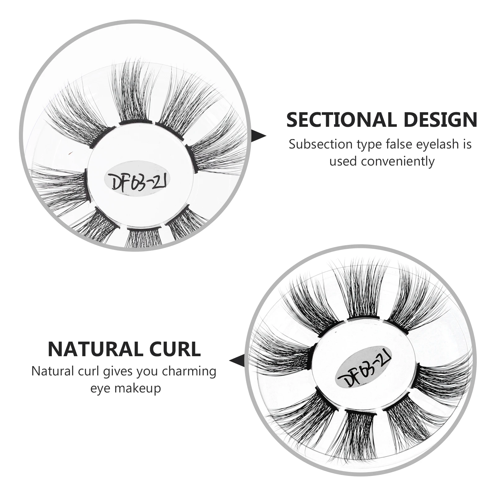 Kreative dichte gefälschte Wimpern, lebendig, realistisch, für Damen, schwarz, Naturfaser, wasserfest, Make-up-Zubehör, Schnitt-Chic