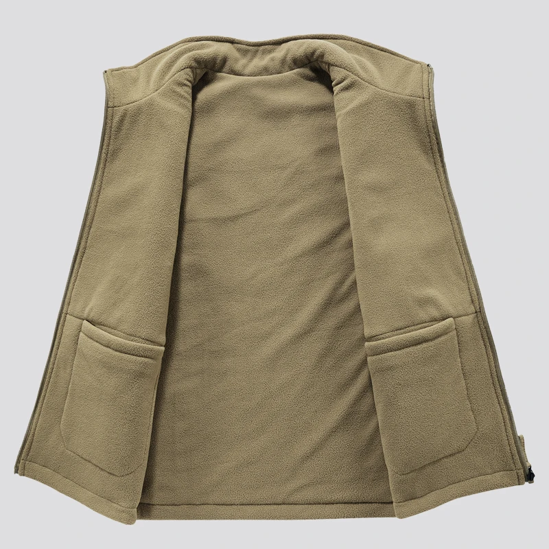 Wendbare Ärmellose Jacke Herrenweste Wintermantel Dicke Warme Fleece-Arbeitskleidung Oberteil Cargo-Weste Windbreaker Neue Mode – Detail 9