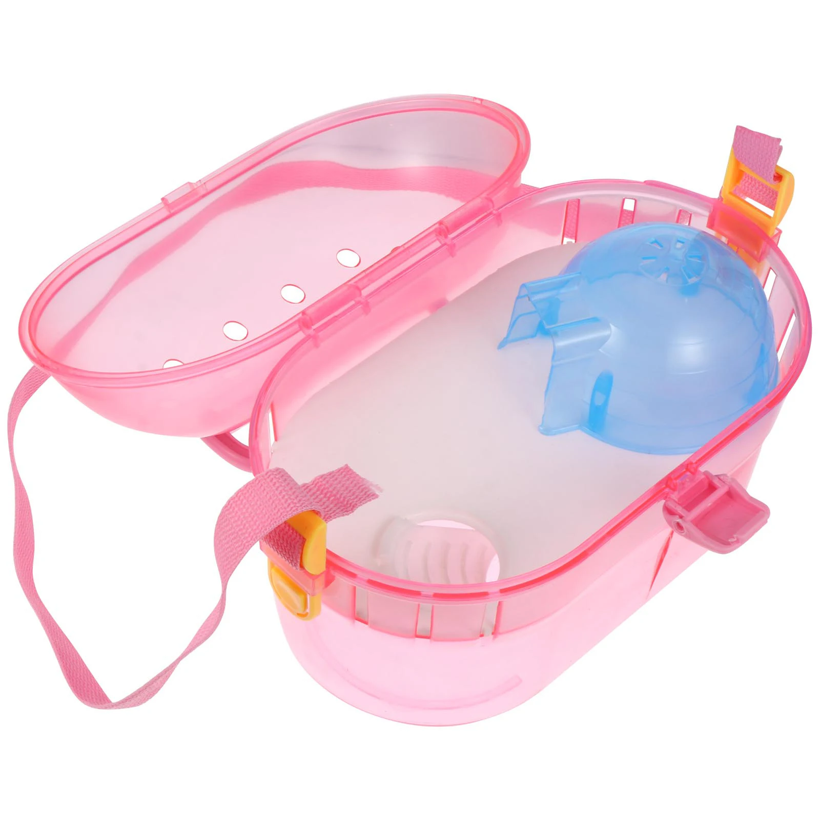 

Pet Carrier Case Durable Travel Cage Small Animal House Feeder Water Holder Bathtub for Hamster Chinchilla Guinea Pig Outdoor