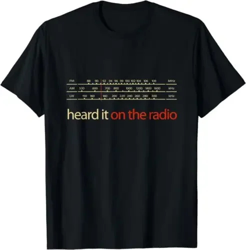 NEW LIMITED Heard It On The Radio Radio Hi-Fi Vintage Stereo T-Shirt