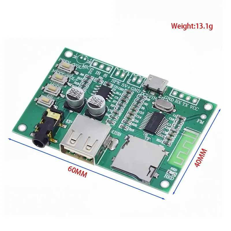 BT201 dual-mode 5.0 Bluetooth receiver module lossless audio amplifier board car speakers DIY headset TF card U disk