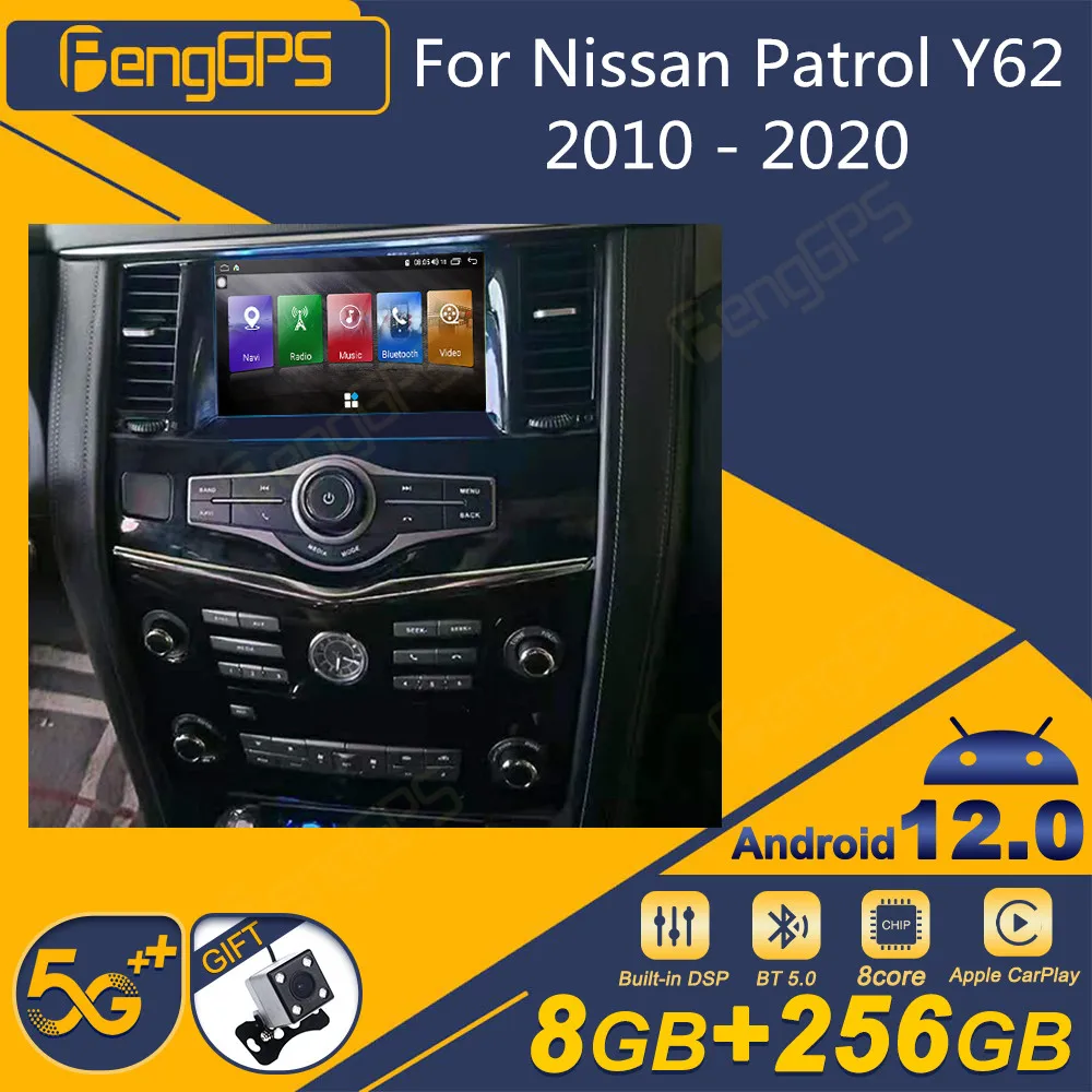 Android 12 For Nissan Patrol Y62 2010 - 2020 Android Car Radio Screen 2din Stereo Receiver Autoradio Multimedia Player Gps