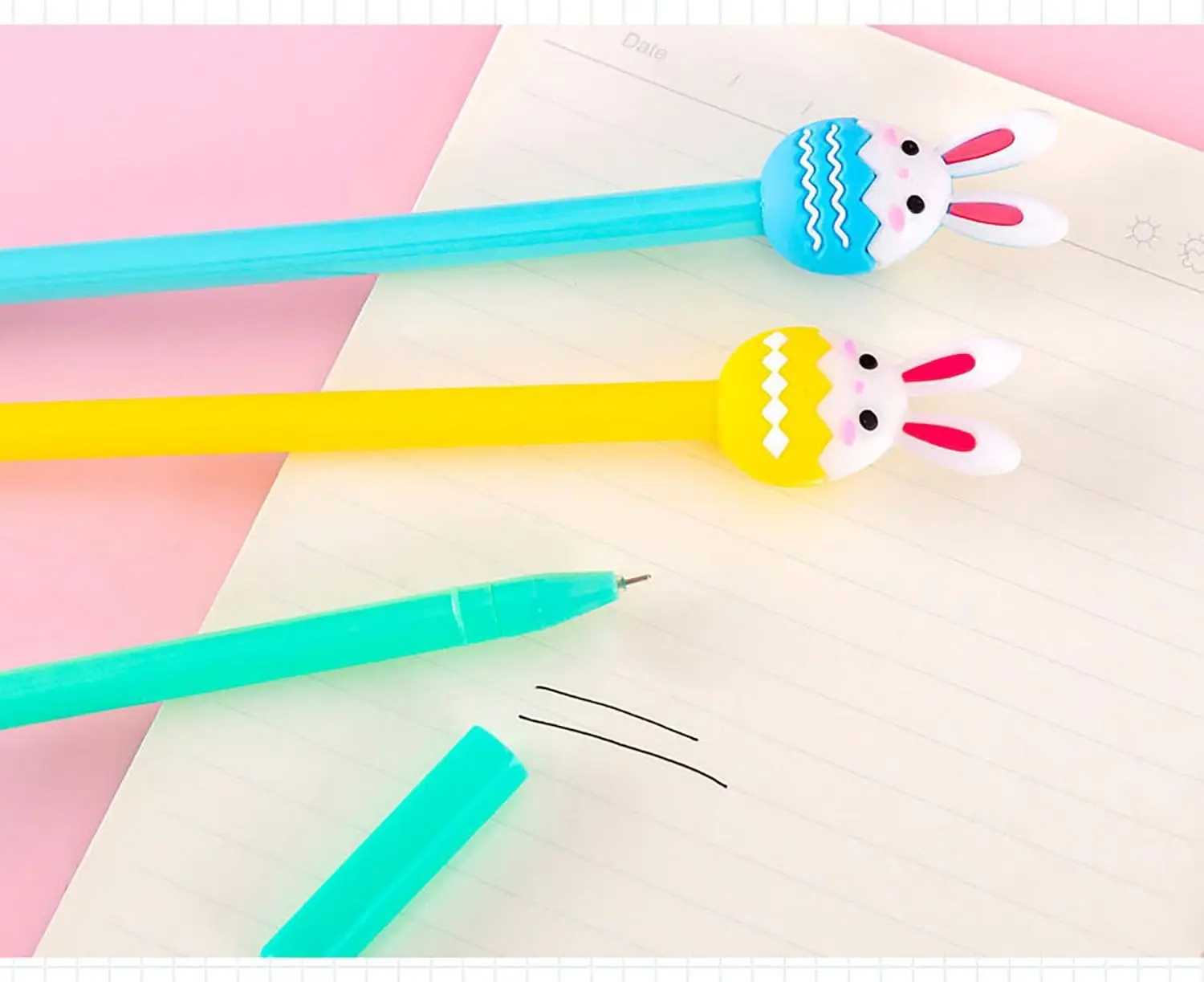 Picture 3: 36 Pcs Wholesale Rabbit Eggs Gel Ink Pens 0.5 Mm Office Writing Supplies Easter Day