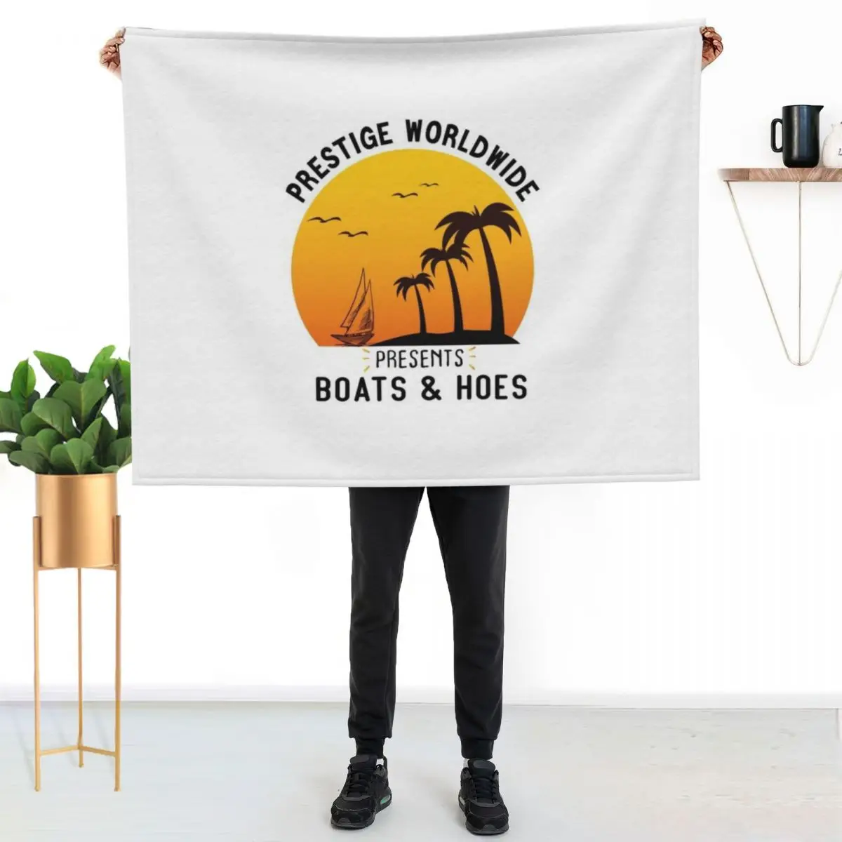 prestige worldwide presents boats & hoes Throw Blanket Hairys Luxury Throw Quilt Winter beds Blankets