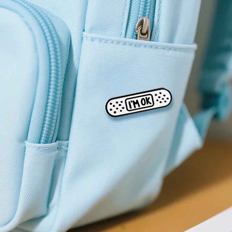 أنا موافق الفرقة المعونة المينا بروش لطيف الرعاية الذاتية دبوس الصحة العقلية تحت عنوان هدية شارة التبعي