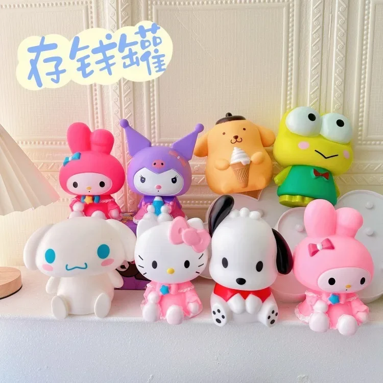 

Sanrio Hello Kitty desktop decoration piggy bank children's cartoon character money box with anti-fall design