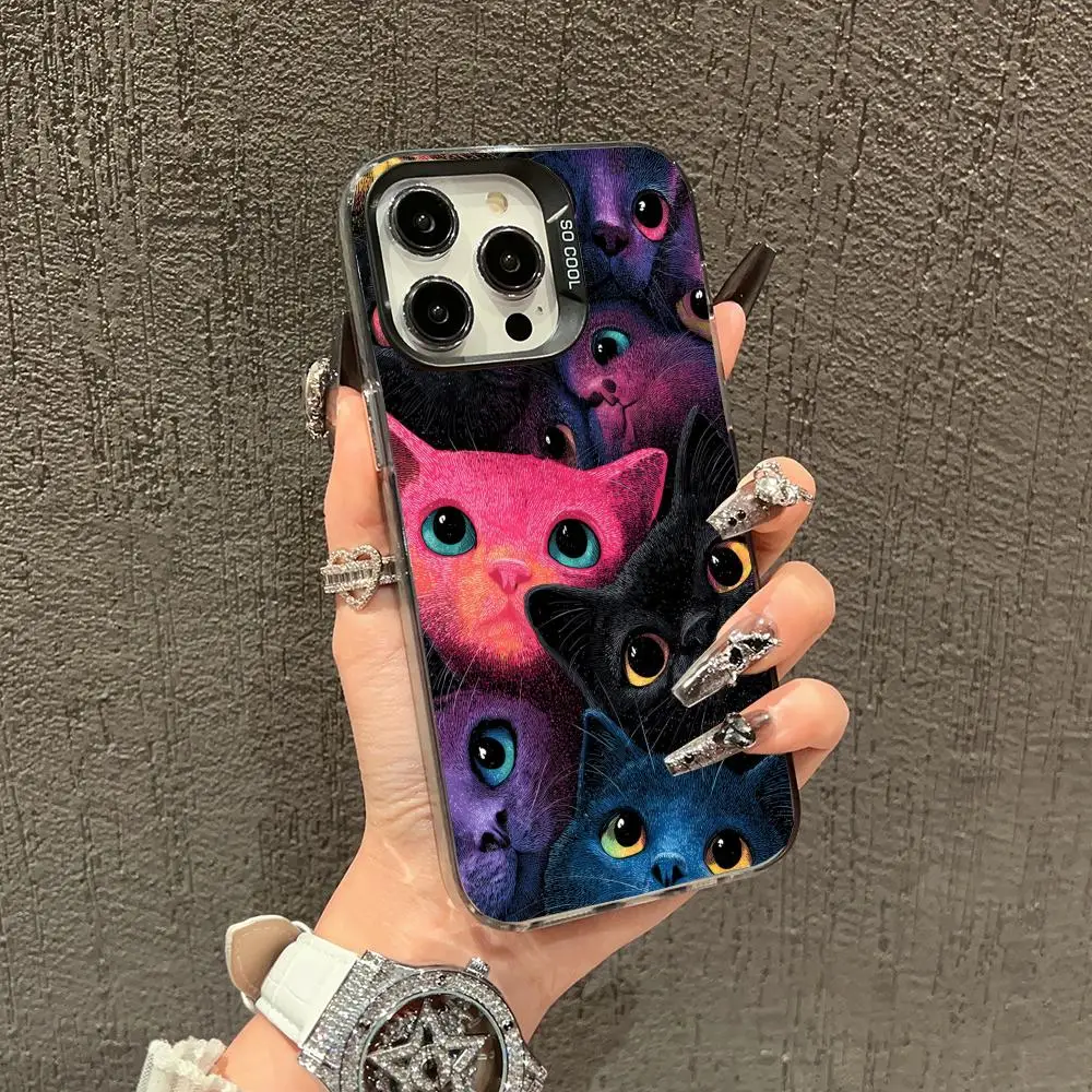 

A screen full of cats Phone Case case for iPhone17 16 15 14 13 12 11 Pro/ Max/Plus shock-proof rear cover anti-fingerprint